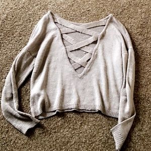 Open back sweater